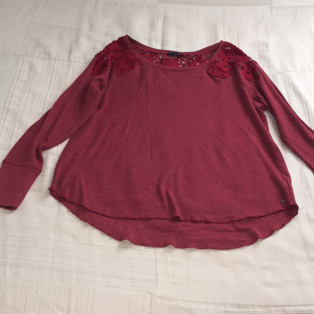 American Eagle Waffle Knit Top